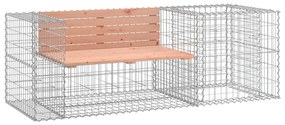 tömör duglászfenyő kerti pad gabion kosárral