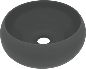 vidaXL kerek matt sötétszürke kerámia luxus mosdókagyló 40 x 15 cm