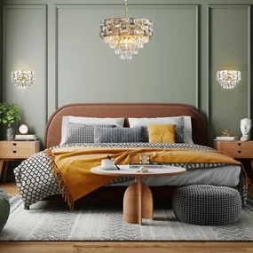 Csillár láncon LUXURIA 9xE14/40W/230V arany