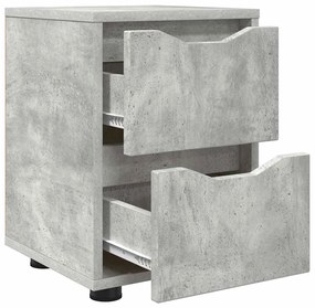 vidaXL Éjjeli asztal fiókkal Beton Szürke 30,5 x 30 x 43 cm Faanyag