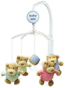 Baby Mix Körhinta a kiságy felett Medvék és egykocka , d. 36 cm