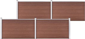 vidaXL barna WPC kerti kerítés 699 x 106 cm