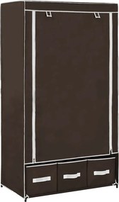 vidaXL barna szövet ruhásszekrény 87 x 49 x 159 cm