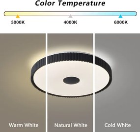 Brilagi - CORVO LED dimmelhető mennyezeti lámpa LED/72W/230V 3000-6000K fekete átmérő 50 cm+távirányító