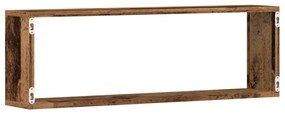 Fali polcok 4 db Régi fa 80x15x26 cm Mérnöki fa