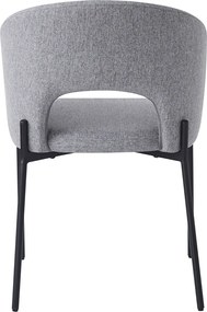 Étkezőszék, szürke/fekete, LONKA