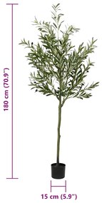 zöld mesterséges olajfa 700 levél 180 cm