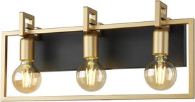 Italux PRIMERO WL-44003-3-BK-GD Fali lámpa 3x60W/E27 IP20
