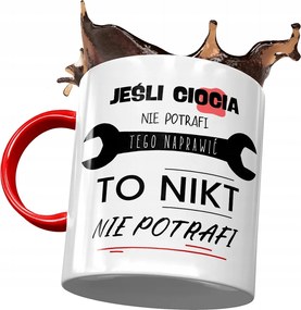 Piros Bögre Nagynéni Születésnap Ajándék Nyomtatott Fotóval