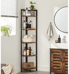 NAVARO könyvszekrény barna/fekete