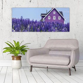 Levandula mező képe (120x50 cm)