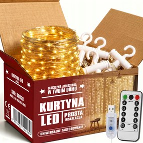 Fényfüggöny Ablakra 3x3m Led Lámpák 300 Karácsonyi Karácsonyfa Füzér