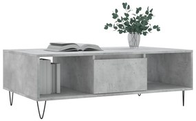 Betonszürke szerelt fa dohányzóasztal 104 x 60 x 35 cm