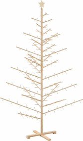 vidaXL Fából készült Karácsonyfa Természetes 210 cm Tömör fenyőfa