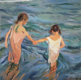 Reprodukció Children in the Sea, 1909, Sorolla y Bastida, Joaquin