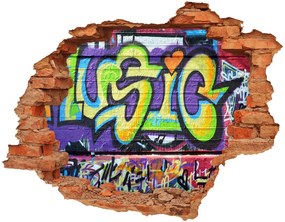 Lyuk 3d fali matrica Graffiti a falon nd-c-35334912