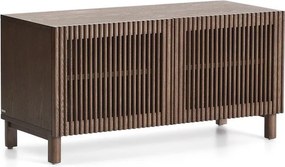 Sötétbarna cipőtartó kőrisfa dekorral 98x50x43 cm Beyla – Kave Home