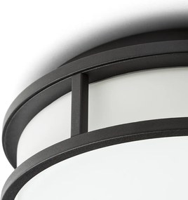 RENDL GRANDE LED 25 stropní opálové sklo/černá 230V LED 12W IP44 3000K