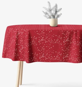 Goldea ovális terítő valencia - csillagok piroson 140 x 280 cm