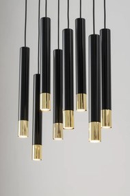 SIGMA LIGHTING 33398 SOPEL TöbbĂĄgĂș FĂŒggesztett LĂĄmpa Fekete, Arany GU11 IP20