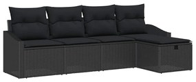 vidaXL Kanapé Szett párnával 6 pcs polirattan