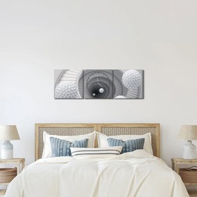 A 3D absztrakció képe (órával) (90x30 cm)