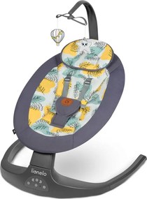 Lionelo - RALF dallamos baba ringató, 4xAA, betonszürke + távirányítóval