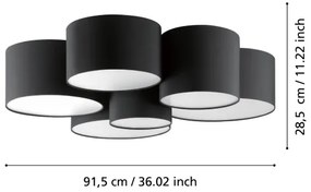 Eglo 99509 - Mennyezeti lámpa PASTORE 6xE27/40W/230V
