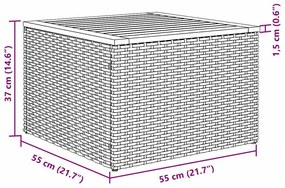 Kerti Kanapé Szett 8 pcs Bézs polirattan