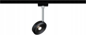 Paulmann URail Led spotlámpa Discus 5W, szabályozható fényerejű, matt fekete/króm 2700K