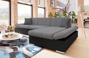 Sarok ülőgarnitúra alvási funkcióval Raphael (J) (öko-bőr soft 011 + lux 06 + lux 5). 1060101