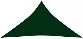 sötétzöld háromszögű oxford-szövet napvitorla 5 x 7 x 7 m
