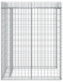 horganyzott vas gabionkosár szemeteskukához 110 x 91 x 120 cm