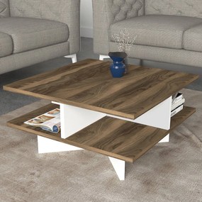 Dohányzóasztal Hamton - Walnut, White