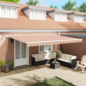 automatikus behúzható napellenző LED színes csíkkal 500x300 cm