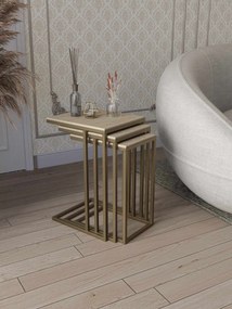 Mira dohányzóasztal, antik-travertin, 42 cm