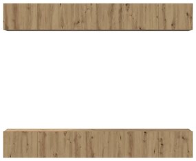 TV szekrény garnitúra 6 pcs kézműves tölgy 80 x 30 x 30 cm