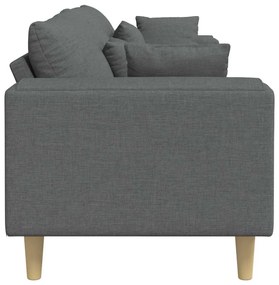 Szövet kanapé párnával Sötétszürke 208 cm szövet