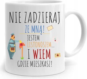 Ajándék Bögre Postásnak Ne Szórakozz Velem fényképes nyomattal