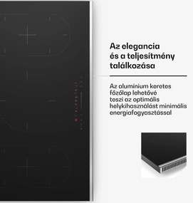Klarstein Verosteel indukciós főzőlap, Elegáns, minimalista, nagy teljesítményű, 5 főzőzóna, 12200 W, 90 cm