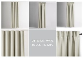 Krémszínű sötétítő termo függöny 140x245 cm Pleat – Restilo