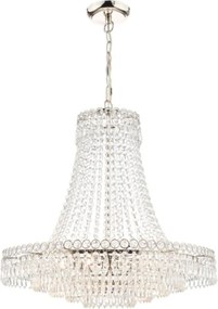 LAURA ASHLEY 3718230-Q ENID Kristály Függesztett Lámpa Fehér, Polírozott Nikkel G9 IP20
