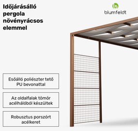 Blumfeldt Shade Cove GreenWall, pergola, 3 x 3 m, oldalfalak, porszórt festék, időjárásálló