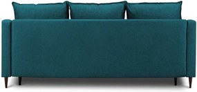 Ancolie türkiz kihúzható kanapé ágyneműtartóval, 215 cm - Mazzini Sofas