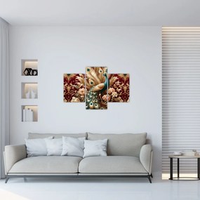 Kép – Elegáns páva (90x60 cm)