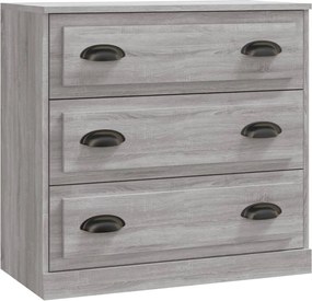 vidaXL szürke sonoma színű szerelt fa tálalószekrény 70x35,5x67,5 cm