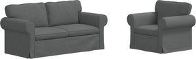 vidaXL Kanapé 2 pcs Sötétszürke 175 x 82 x 80 cm szövet