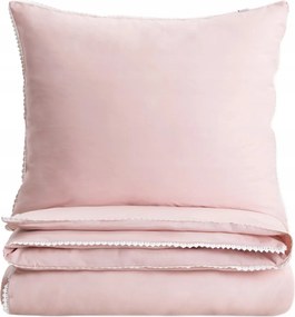 Cherish Love pamut ágyneműhuzat rózsaszín, szív mintás 160x200 2*70x80