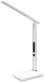 Immax 08934L - LED Asztali lĂĄmpa kijelzĆvel KINGFISHER LED/9W/230V fehĂ©r