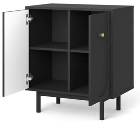 Komód Fekete Színben. MAZOMA 2D 79 cm.